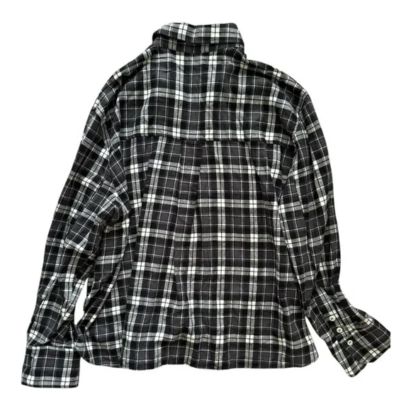 🖤 ZARA Plaid Flannel Shirt | Size L | New - Picture 5 of 8